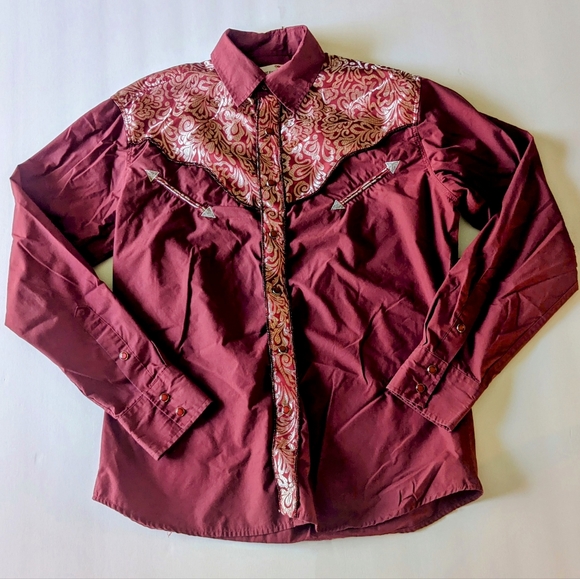 Burgundy Rodeo Shirt - Picture 2 of 6